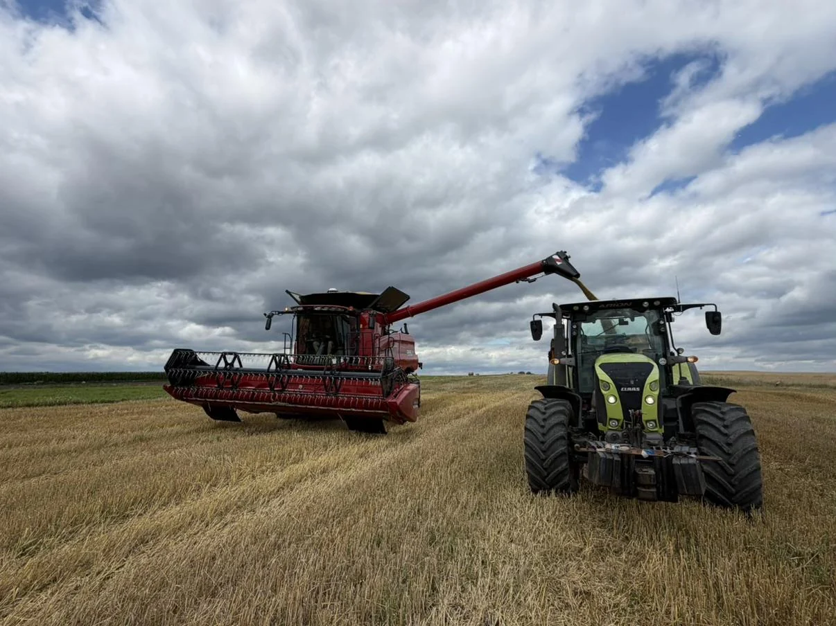Kombajn Case IH Axial-Flow 6150 podczas żniw — zdjęcie przysłane przez klienta po naprawie